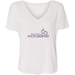 Ladies Flowy Slouchy V-Neck Tee