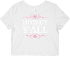 Ladies Slim Fit Crop Top Tee