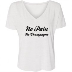 Ladies Flowy Slouchy V-Neck Tee