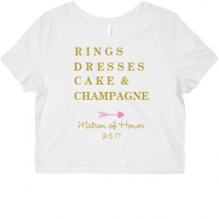 Ladies Slim Fit Crop Top Tee