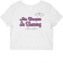 Ladies Slim Fit Crop Top Tee