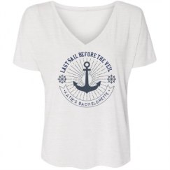 Ladies Flowy Slouchy V-Neck Tee