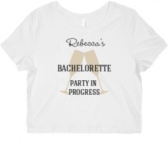 Ladies Slim Fit Crop Top Tee