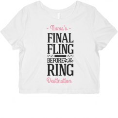 Ladies Slim Fit Crop Top Tee