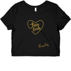 Ladies Slim Fit Crop Top Tee