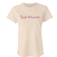 Just Married Pink Tee