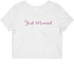 Ladies Slim Fit Crop Top Tee