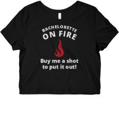 Ladies Slim Fit Crop Top Tee