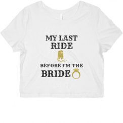 Ladies Slim Fit Crop Top Tee