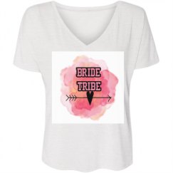 Ladies Flowy Slouchy V-Neck Tee