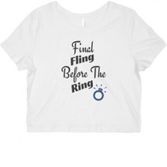 Ladies Slim Fit Crop Top Tee