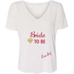 Ladies Flowy Slouchy V-Neck Tee