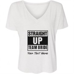 Ladies Flowy Slouchy V-Neck Tee