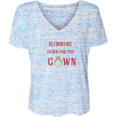 Ladies Flowy Slouchy V-Neck Tee