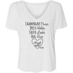 Ladies Flowy Slouchy V-Neck Tee