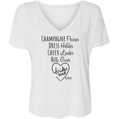 Ladies Flowy Slouchy V-Neck Tee