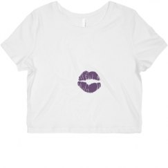 Ladies Slim Fit Crop Top Tee