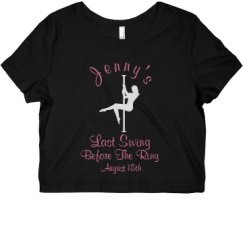 Ladies Slim Fit Crop Top Tee