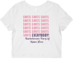 Ladies Slim Fit Crop Top Tee