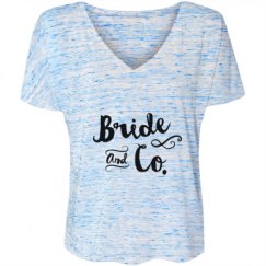 Ladies Flowy Slouchy V-Neck Tee