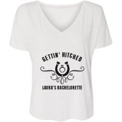 Ladies Flowy Slouchy V-Neck Tee