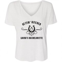 Ladies Flowy Slouchy V-Neck Tee