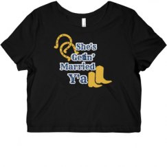 Ladies Slim Fit Crop Top Tee