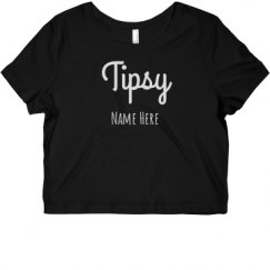 Ladies Slim Fit Crop Top Tee