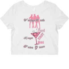 Ladies Slim Fit Crop Top Tee