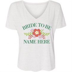 Bride To Be With Flowers