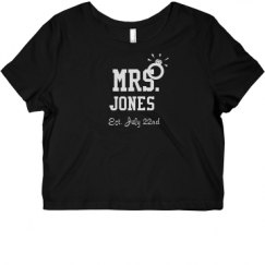 Ladies Slim Fit Crop Top Tee