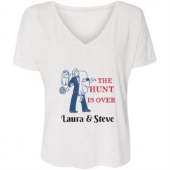 Ladies Flowy Slouchy V-Neck Tee