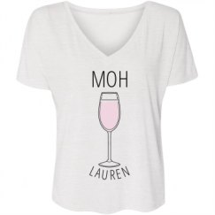Ladies Flowy Slouchy V-Neck Tee