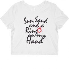 Ladies Slim Fit Crop Top Tee