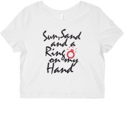 Ladies Slim Fit Crop Top Tee