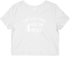 Ladies Slim Fit Crop Top Tee