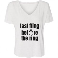 Ladies Flowy Slouchy V-Neck Tee