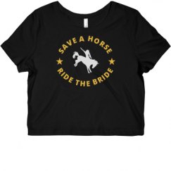 Ladies Slim Fit Crop Top Tee