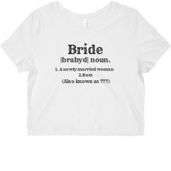 Ladies Slim Fit Crop Top Tee