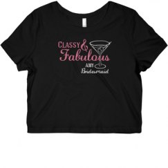 Ladies Slim Fit Crop Top Tee