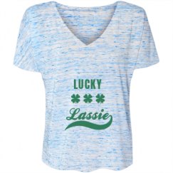 Ladies Flowy Slouchy V-Neck Tee