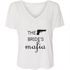 Ladies Flowy Slouchy V-Neck Tee