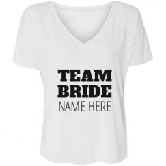 Ladies Flowy Slouchy V-Neck Tee