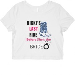 Ladies Slim Fit Crop Top Tee