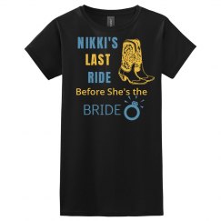 Last Ride Before the Bride Bling Tee
