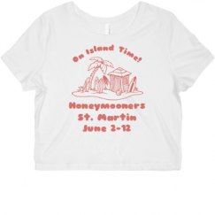 Ladies Slim Fit Crop Top Tee