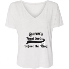 Ladies Flowy Slouchy V-Neck Tee