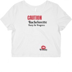 Ladies Slim Fit Crop Top Tee