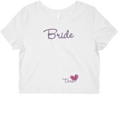 Ladies Slim Fit Crop Top Tee