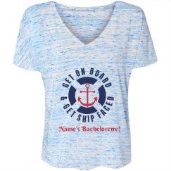 Ladies Flowy Slouchy V-Neck Tee